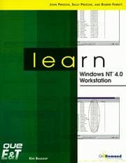 Tapa de Learn Windows NT 4.0 workstation