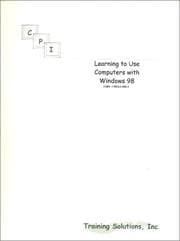 Tapa de Learning to Use Computers With Windows 98
