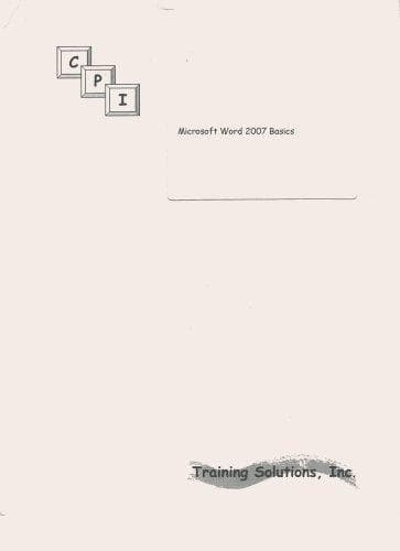 Tapa de Microsoft Word 2007 Basics