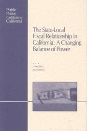 Tapa de The state-local fiscal relationship in California