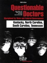 Tapa de Questionable Doctors Disciplined by State and Federal Governments