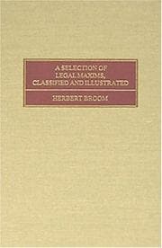 Tapa de A Selection of Legal Maxims, Classified and Illustrated. Eighth American, from the Fifth London Edition, with References to American Cases