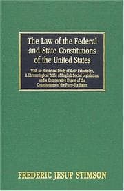Tapa de The Law Of The Federal And State Constitutions Of The United States