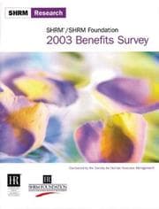 Tapa de 2003 Benefits Survey