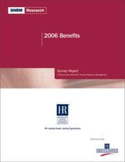 Tapa de 2006 Benefits Survey Report (Shrm Research)