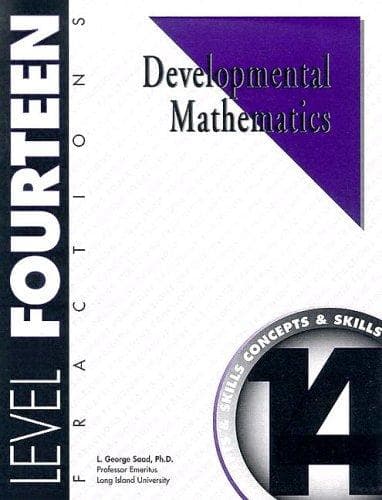 Tapa de Developmental Mathematics Student Workbook, Level 14. Fractions