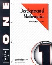 Tapa de Developmental Mathematics Instruction Guide, Level 1. Ones