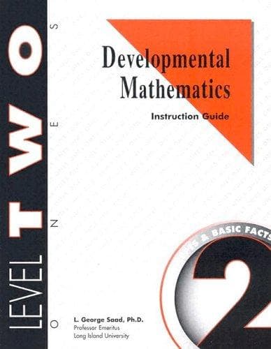 Tapa de Developmental Mathematics Instruction Guide, Level 2. Ones