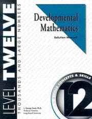 Tapa de Developmental Mathematics Solution Manual, Level 12. Thousands and Large Numbers