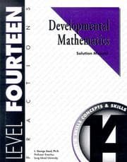 Tapa de Developmental Mathematics Solution Manual, Level 14. Fractions