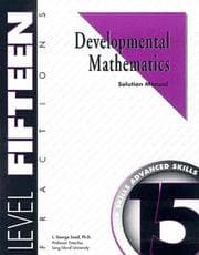 Tapa de Developmental Mathematics Solution Manual, Level 15. Fractions