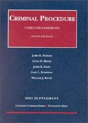 Tapa de Supplement to Criminal Procedure