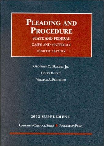Tapa de Supplement to Pleading and Procedure