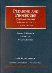 Tapa de Supplement to Pleading and Procedure