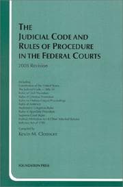 Tapa de Judicial Code and Rules, 2003 (Statutory Supplement)