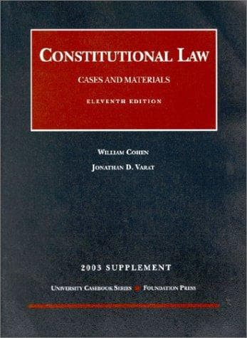 Tapa de 2003 Supplement to Constitutional Law
