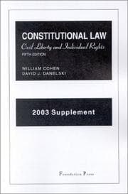 Tapa de 2003 Supplement to Constitution Law