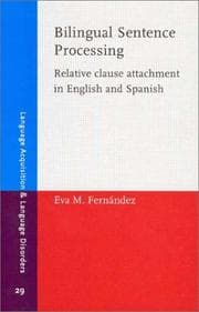Tapa de Bilingual Sentence Processing