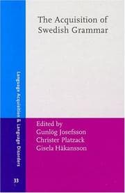 Tapa de The aquisition [i.e. acquisition] of Swedish grammar