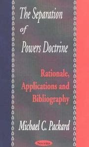 Tapa de The Separation of Powers Doctrine