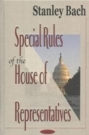Tapa de Special Rules of the House of Representatives