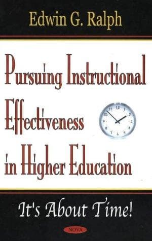 Tapa de Pursuing Instructional Effectiveness in Higher Education