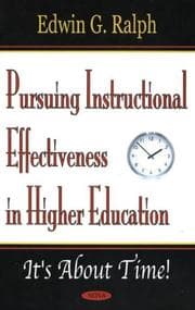 Tapa de Pursuing Instructional Effectiveness in Higher Education