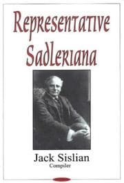 Tapa de Representative Sadleriana Sir Michael Sadler, 1861-1943, On English, French, German, And American School And Society