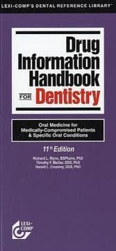 Tapa de Drug information handbook for dentistry
