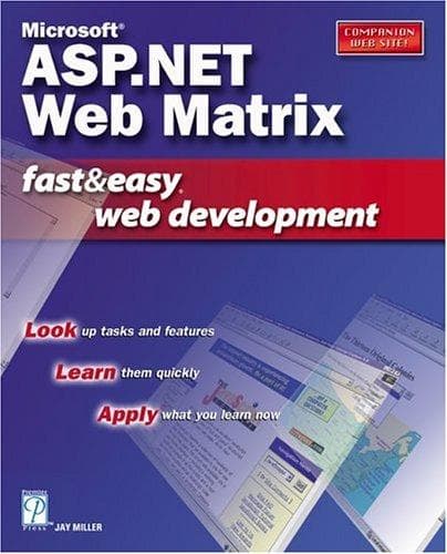 Tapa de Microsoft ASP.NET Web Matrix Fast & Easy Web Development