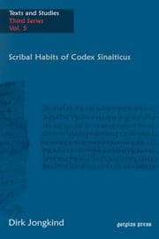 Tapa de Scribal Habits of Codex Sinaiticus (Texts and Studies Third Series)