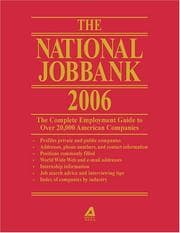 Tapa de The National Job Bank 2006