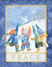Tapa de Children in Snow Boxed Holiday Card (1018)
