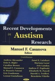 Tapa de Recent Developments in Autism Research