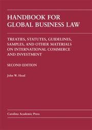 Tapa de Handbook for Global Business Law
