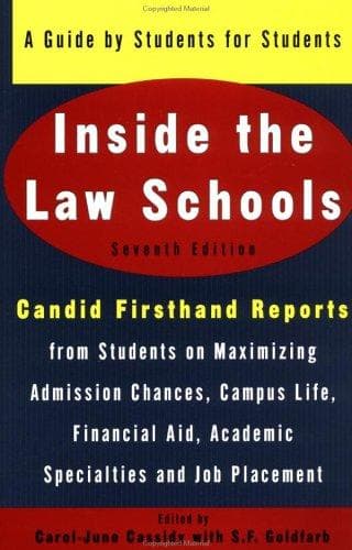 Tapa de Inside the law schools