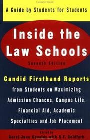 Tapa de Inside the law schools