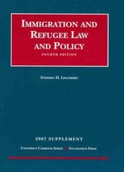 Tapa de Immigration and Refugee Law and Policy, 4th Edition, 2007 Supplement