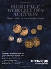 Tapa de Heritage Wold Coin Auction #425 Volume I