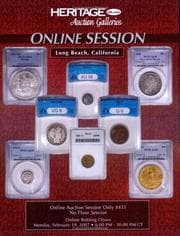 Tapa de Heritage Long Beach Coin Auction Online Session #431