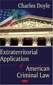Tapa de Extraterritorial Application of American Criminal Law