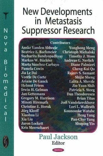 Tapa de New Developments in Metastasis Suppressor Research