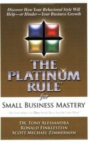 Tapa de The platinum rule for small business mastery