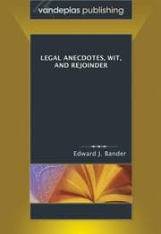 Tapa de Legal Anecdotes, Wit, and Rejoinder