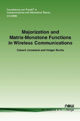 Tapa de Majorization and matrix-monotone functions in wireless communications