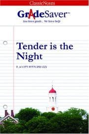 Tapa de GradeSaver(tm) ClassicNotes Tender is the Night