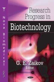 Tapa de Research progress in biotechnology