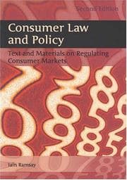 Tapa de Consumer Law And Policy