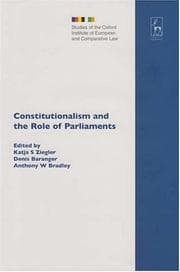 Tapa de Constitutionalism and the role of parliaments