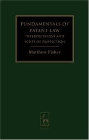 Tapa de Fundamentals of Patent Law